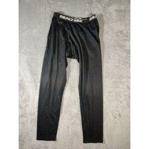 Realtree Mens Size M 32-34 Black Performance Base‎ Layer Spandex Pants